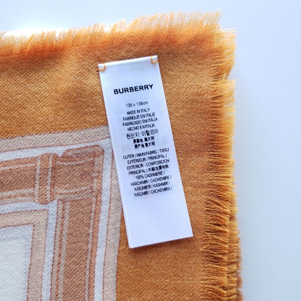 Burberry Archive Print Square Cashmere Scarf oversized - Picture 4 of 6